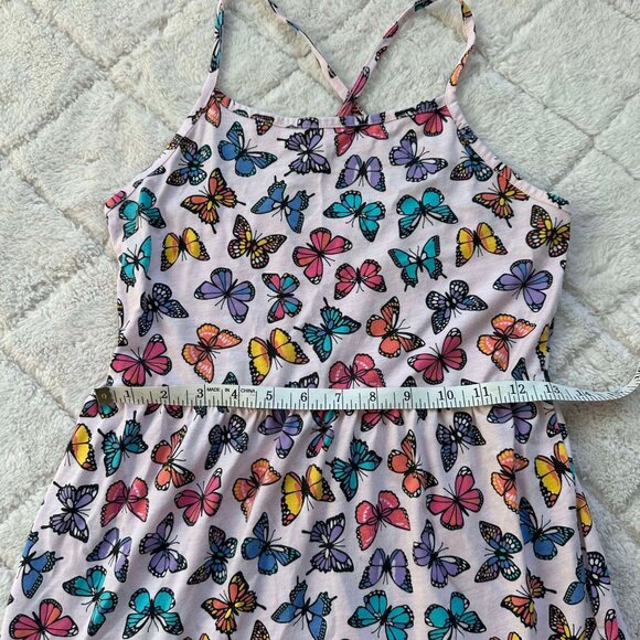 The Children's Place | Rose Mist Butterfly Print Tiered Dress | Size Extra Large - Picture 9 of 10